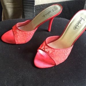 Fredrick’s Red Hot Lace Heels
